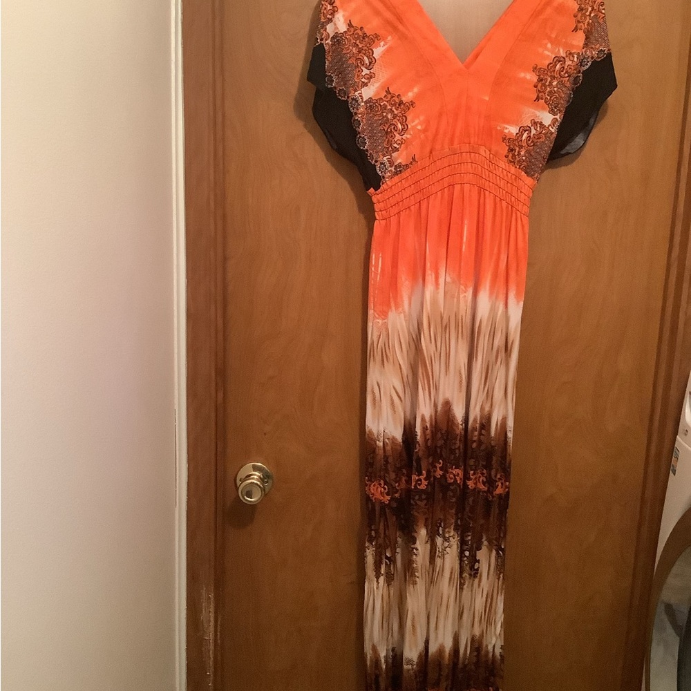 Orange paisley Sun dress. NWT